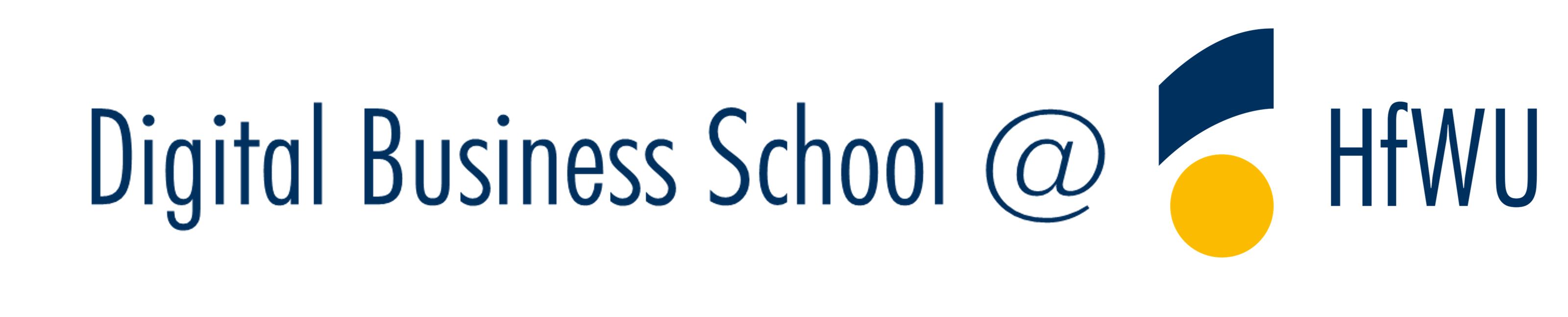 Digital Business School HfWU Logo weiß